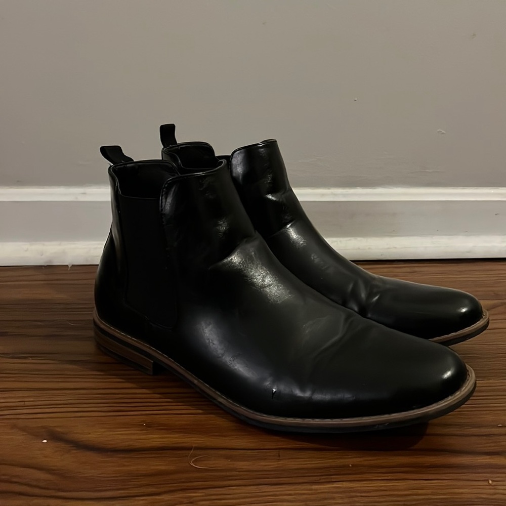 Black Amazon Chelsea Boots. Size 12. Like new, only worn a handful of times